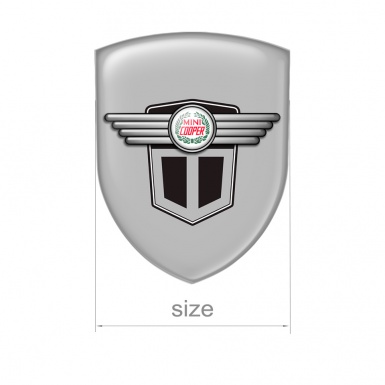 Mini Cooper Shield Emblem Silicone Black Grey Edition