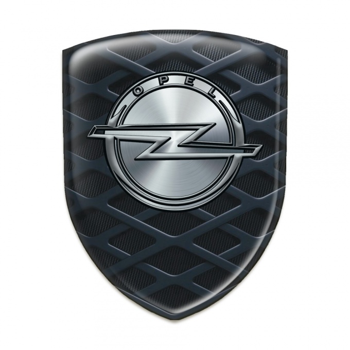 Opel Silicone Car Decal Badge 3 D Grid Design 