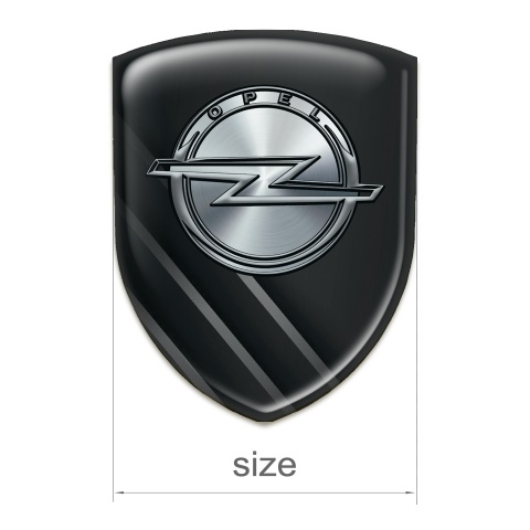 Opel Emblem Badge Logo Black with Diagonal Grey Lines Design 
