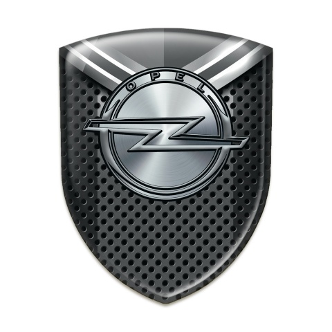 Opel Logo Emblem Perforated Base with Grey Detail Design 