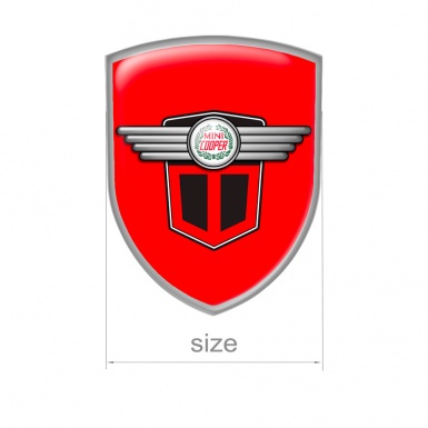 Mini Cooper Emblem Silicone Shield Black Red Edition