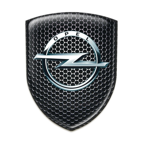 Opel Resin Sticker Perforated Steel base Classic Logo 