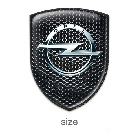 Opel Resin Sticker Perforated Steel base Classic Logo 
