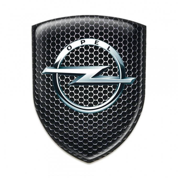 Opel Resin Sticker Perforated Steel base Classic Logo 