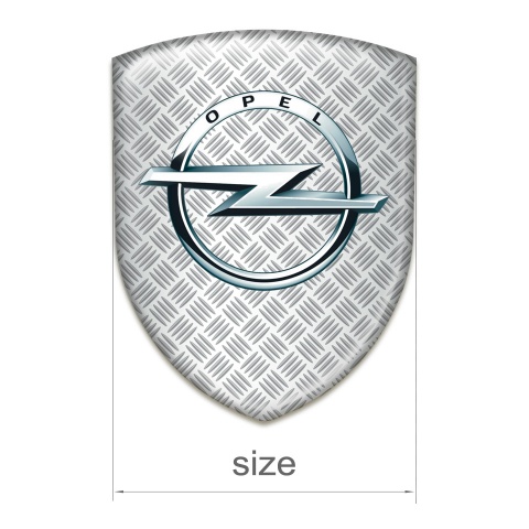 Opel Tuning Badge Grid Effect Base Silver Logo 