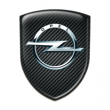 Opel Car Accessories Badge Dark Carbon Silver Logo 