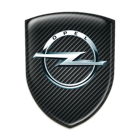Opel Car Accessories Badge Dark Carbon Silver Logo 