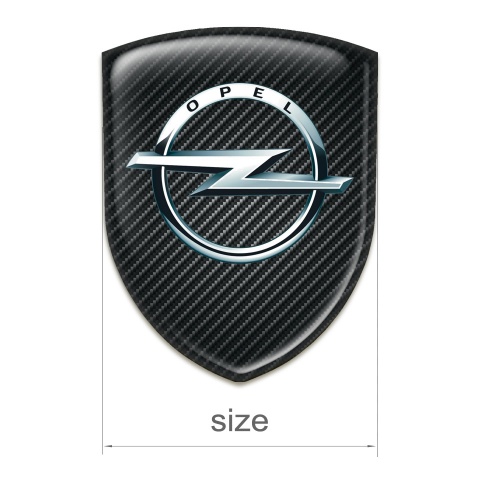 Opel Car Accessories Badge Dark Carbon Silver Logo 