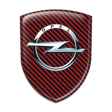Opel Silicone Car Decal Badge red carbon Base Classic Logo 