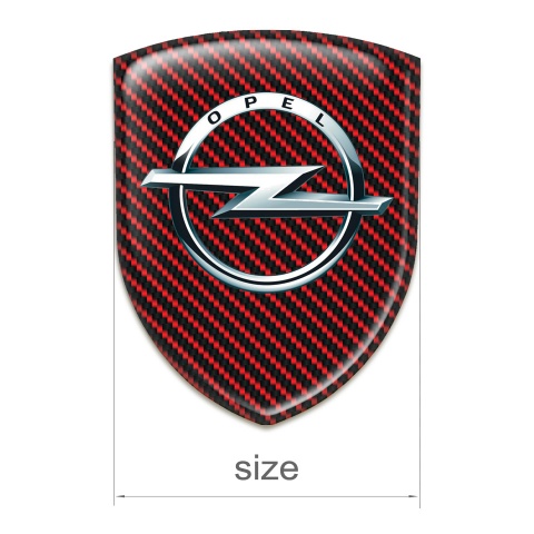 Opel Silicone Car Decal Badge red carbon Base Classic Logo 