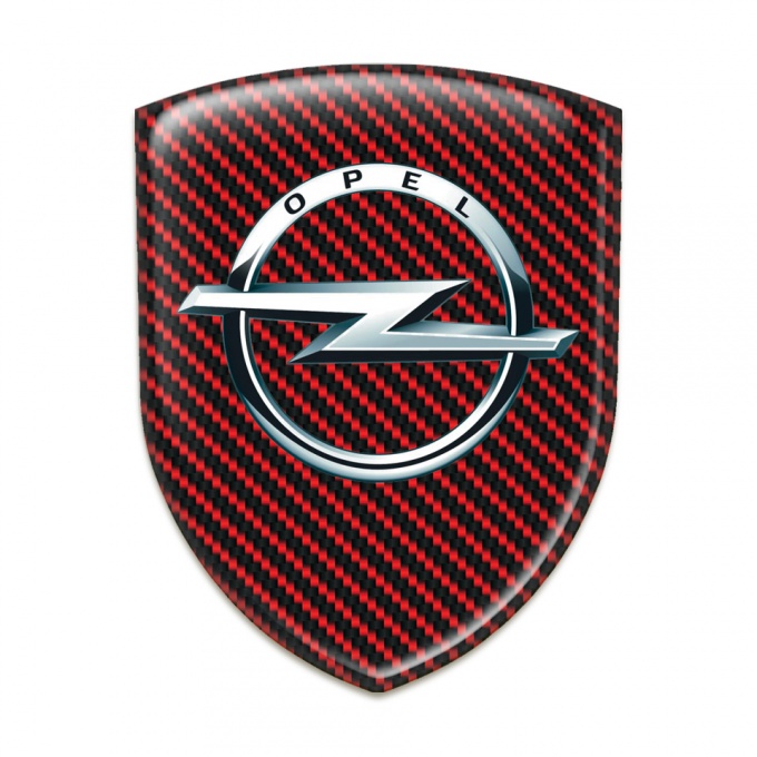 Opel Silicone Car Decal Badge red carbon Base Classic Logo 