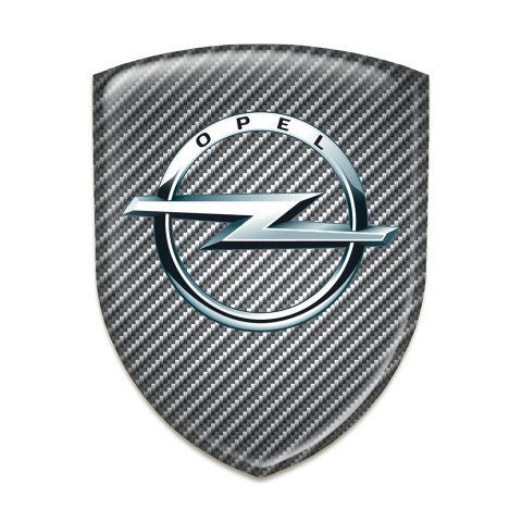 Opel Car Interior Badge Classic Carbon Base Silver Logo 