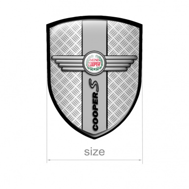 Mini Cooper S Emblem Silicone Shield Steel Edition