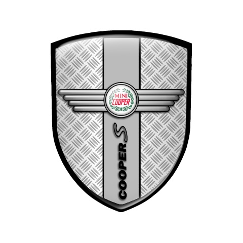 Mini Cooper S Emblem Silicone Shield Steel Edition