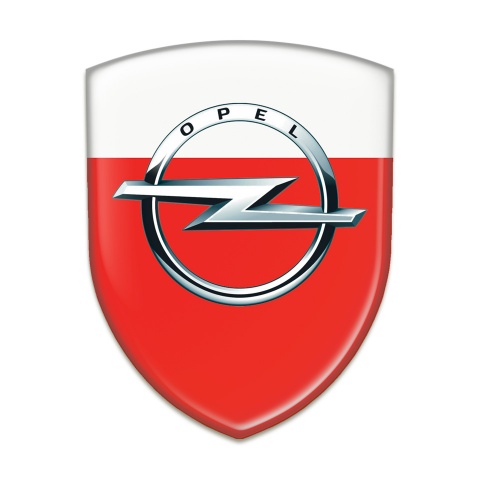 Opel Silicone Shield Red White base Classic Logo 