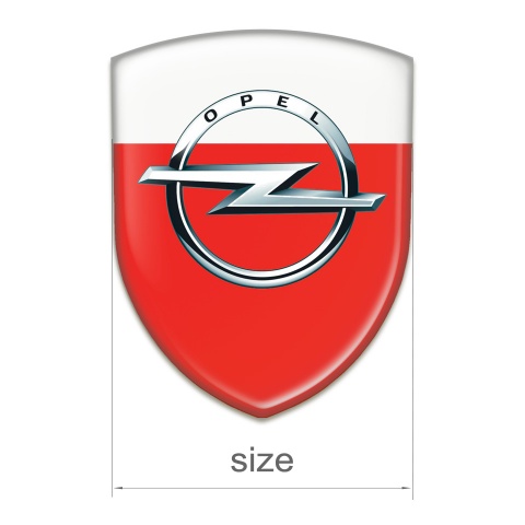 Opel Silicone Shield Red White base Classic Logo 