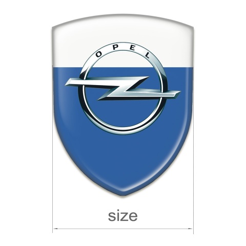 Opel Silicone Shield Blue White Base Classic Logo 