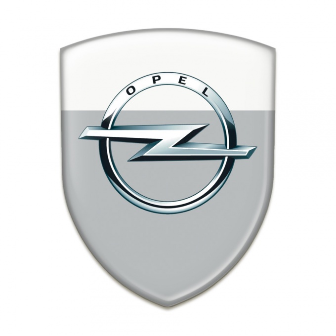 Opel Auto Emblem Grey White Base Classic Logo 