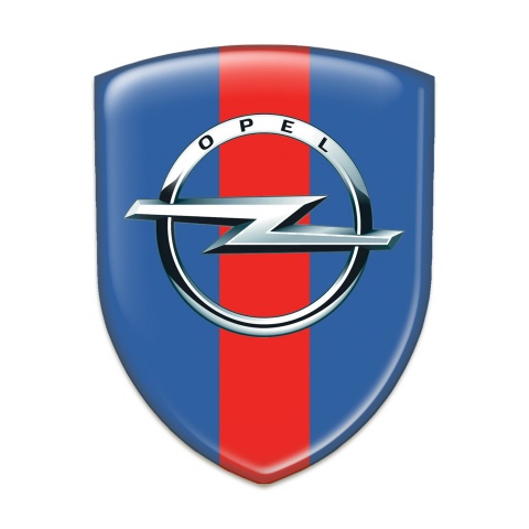 Opel Self Adhesive Emblem Logo Blue with Red Band Pattern 