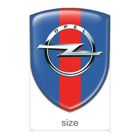 Opel Self Adhesive Emblem Logo Blue with Red Band Pattern 