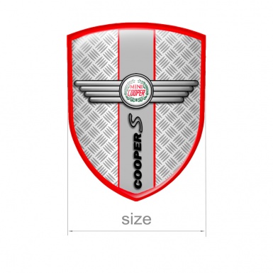 Mini Cooper S Emblem Silicone Shield Steel Red Edition