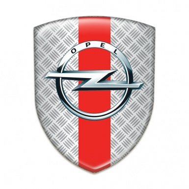 Opel Tuning Badge Mesh Effect with Red Band Model 