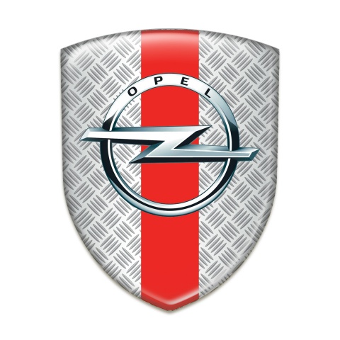 Opel Tuning Badge Mesh Effect with Red Band Model 