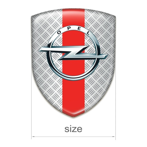 Opel Tuning Badge Mesh Effect with Red Band Model 