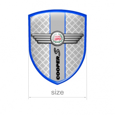 Mini Cooper S Emblem Silicone Shield Steel Navy Edition