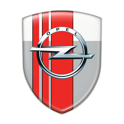 Opel Emblem Interior Grey White with Red Tapes Decoration 
