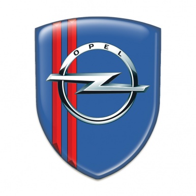 Opel Silicone Shield Blue Base with Red Lines Decoration 