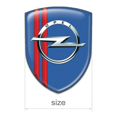 Opel Silicone Shield Blue Base with Red Lines Decoration 