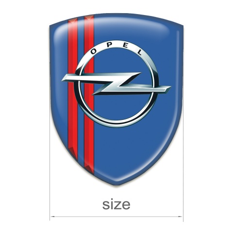 Opel Silicone Shield Blue Base with Red Lines Decoration 