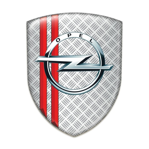 Opel Emblem Exterior Grid Effect Base red Lines Decoration 