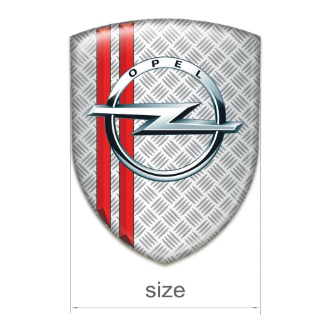 Opel Emblem Exterior Grid Effect Base red Lines Decoration 