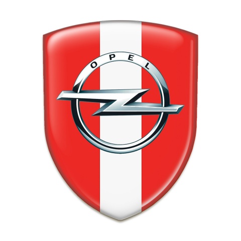 Opel Auto Emblem Red Background White Tape 