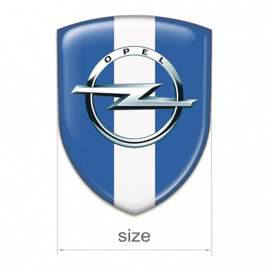 Opel Emblem Badge Logo Blue background White Band 
