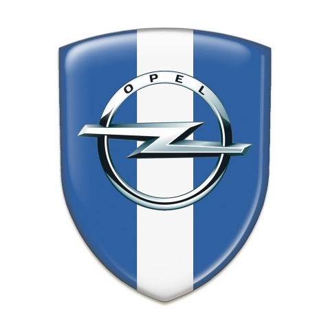Opel Emblem Badge Logo Blue background White Band 