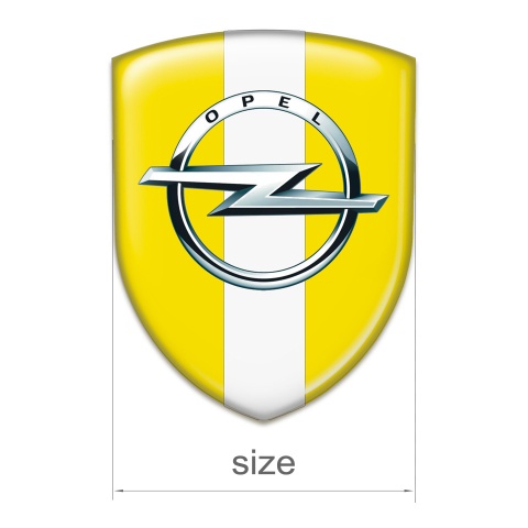 Opel Logo Emblem Yellow Background White Tape 