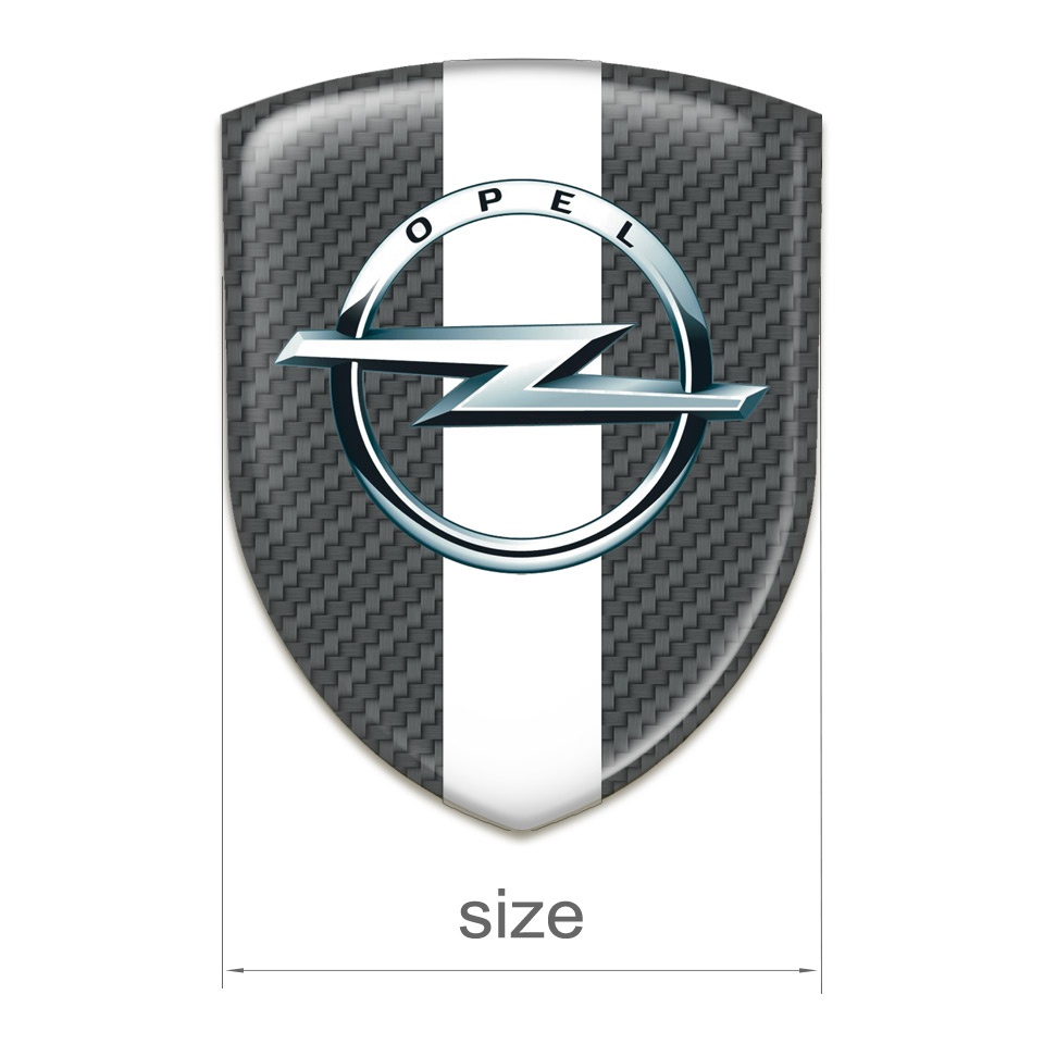 Opel Resin Sticker Carbon with White tape Variant | Domed Emblems ...