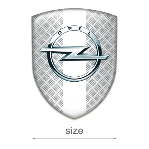 Opel Resin Sticker Grid Effect with White Tape Variant 