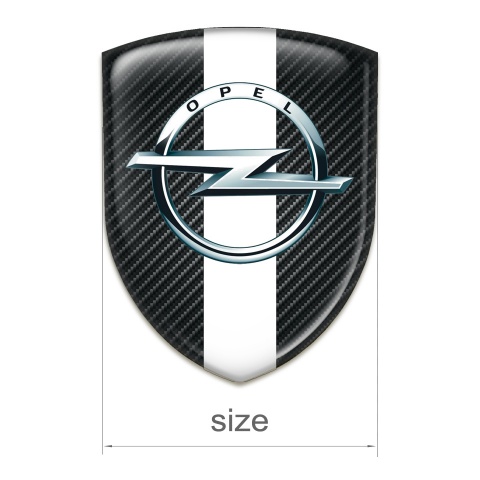 Opel 3D Gel Emblem Black Carbon White Band variant 