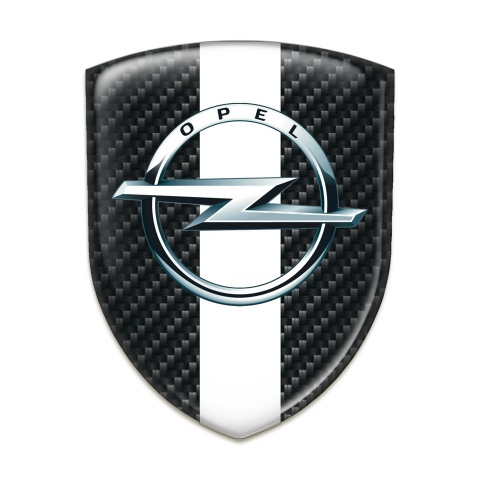 Opel Emblem Interior dark Carbon White Band Variant 
