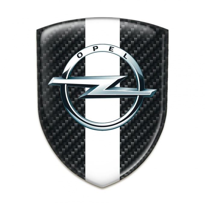 Opel Emblem Interior dark Carbon White Band Variant 