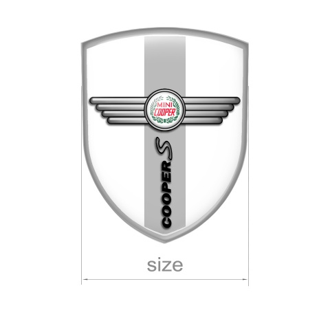 Mini Cooper S Emblem Silicone Shield White Edition