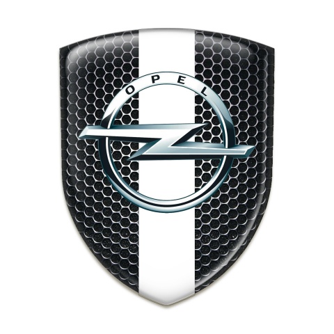 Opel Car Accessories Badge Perforated Steel White Tape Variant 