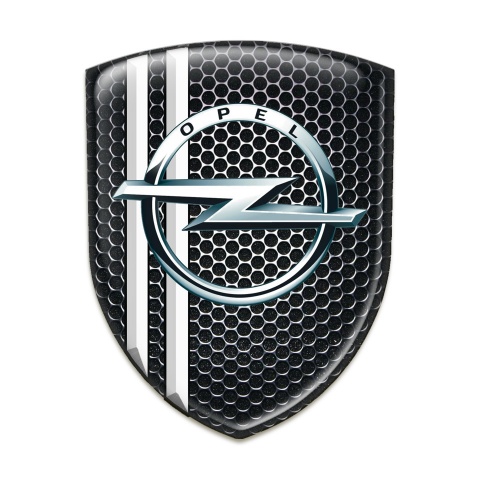 Opel Self Adhesive Car logo Emblem Perforated Steel White Lines variant 