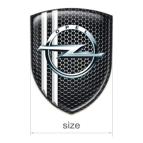 Opel Self Adhesive Car logo Emblem Perforated Steel White Lines variant 