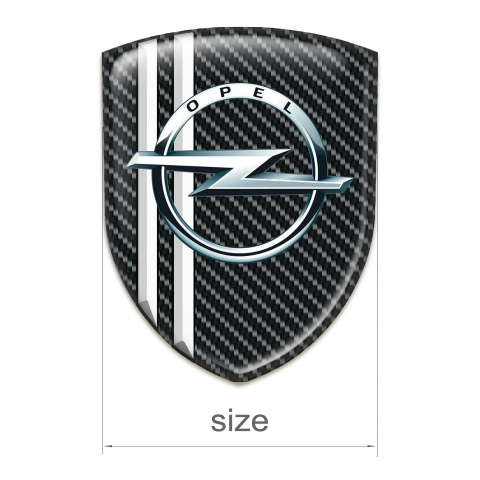 Opel Car Interior Badge Black carbon White Lines variant 