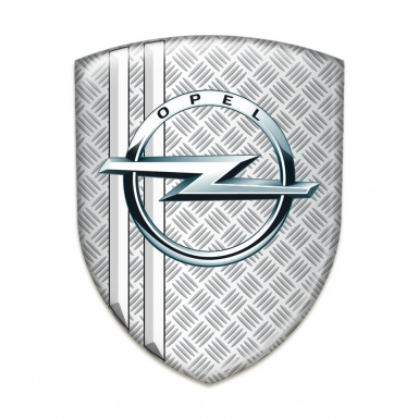Opel Emblem Badge Logo Mesh Effect with White Lines Variant 